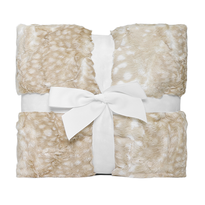 60" x 72" Luxe Cuddle&reg; Blanket Fawn Beige