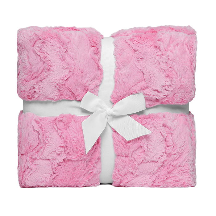 60" x 72" Luxe Cuddle&reg; Blanket Glacier Hot Pink
