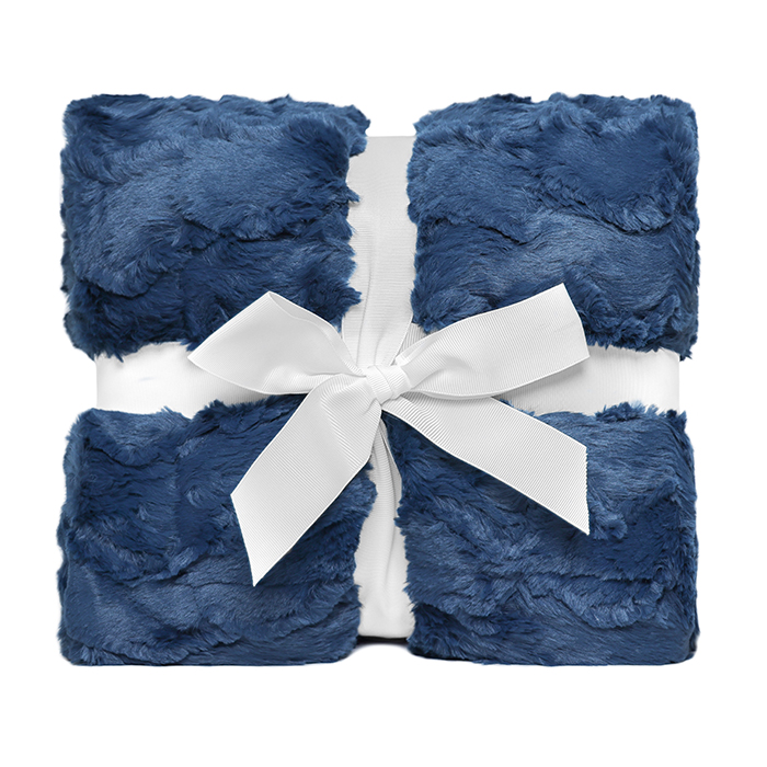 60" x 72" Luxe Cuddle&reg; Blanket Glacier Navy