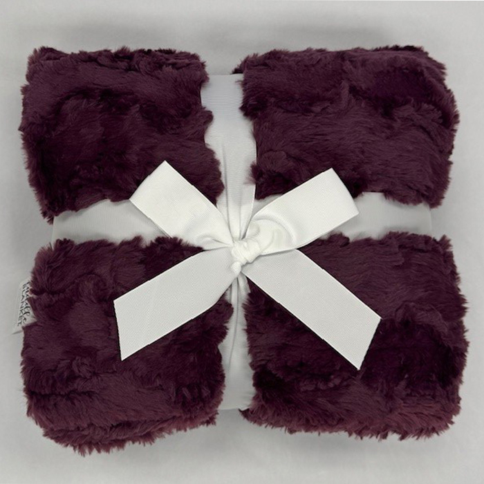60" x 72" Luxe Cuddle&reg; Blanket Glacier Plumwine
