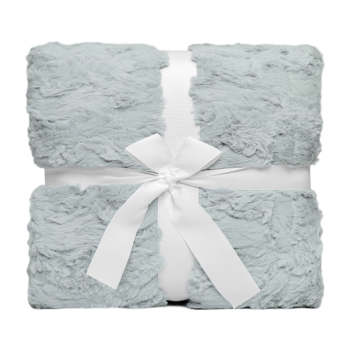 60" x 72" Luxe Cuddle&reg; Blanket Glacier Silver