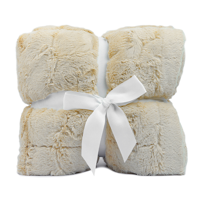 60" x 72" Luxe Cuddle&reg; Blanket Hide Champagne