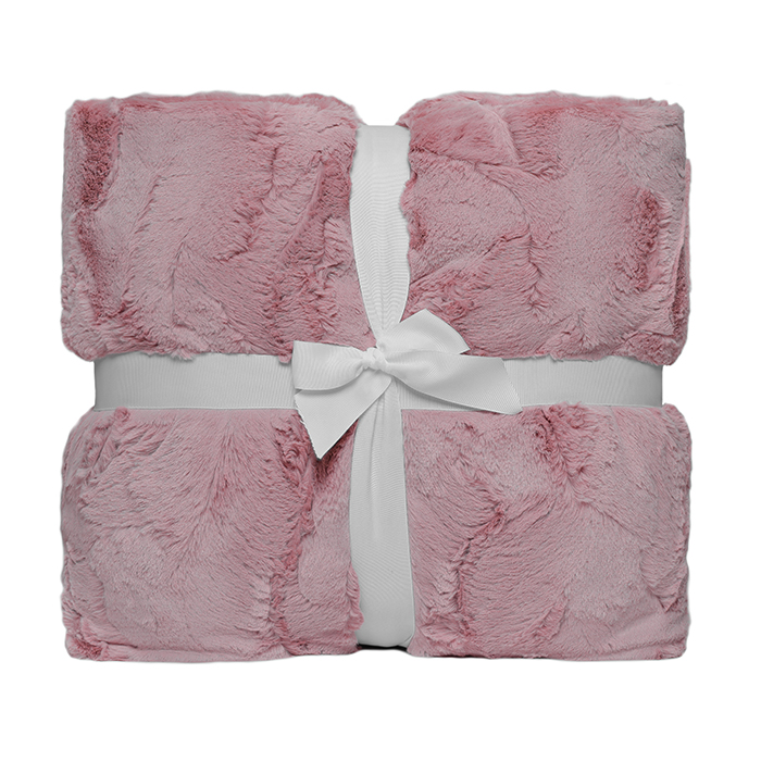 60" x 72" Luxe Cuddle&reg; Blanket Hide Woodrose