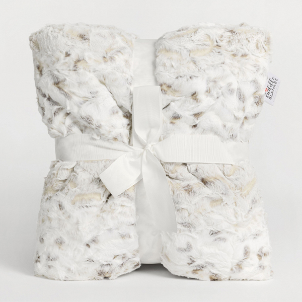 60\" x 72\" Luxe Cuddle&reg; Blanket Snowy Owl Natural