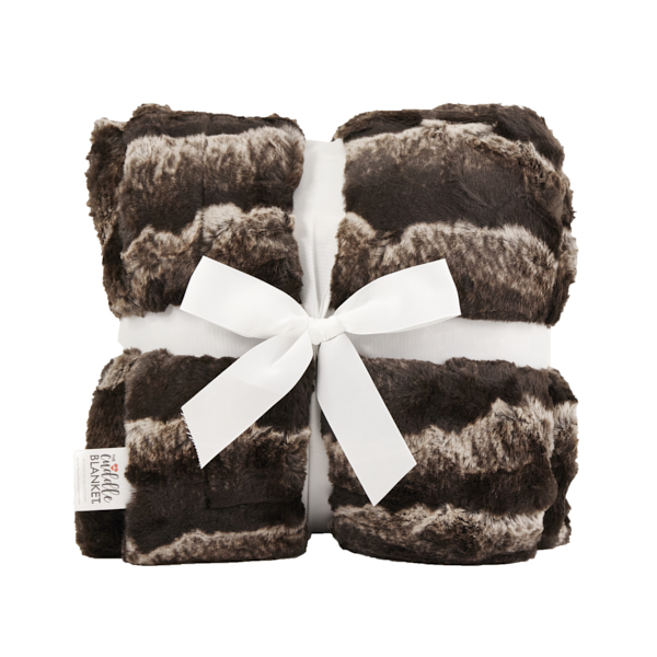 60" x 72" Luxe Cuddle® Blanket Summit Chocolate/Almond