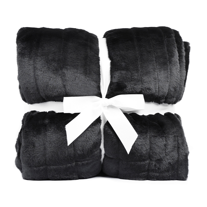 60" x 72" Luxe Cuddle&reg; Blanket Sydney Black