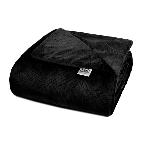 90\" x 90\" Cuddle&reg; 3 Extra Wide Tropic Burnout Blanket Black