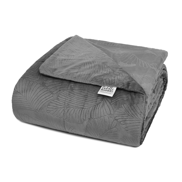 90\" x 90\" Cuddle&reg; 3 Extra Wide Tropic Burnout Blanket Charcoal