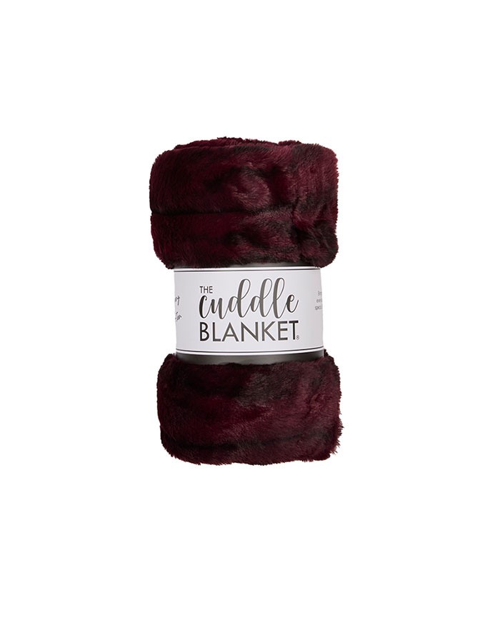 Petite 36" x 30" Luxe Cuddle&reg; Blanket Milan Enzo Cherry Cola