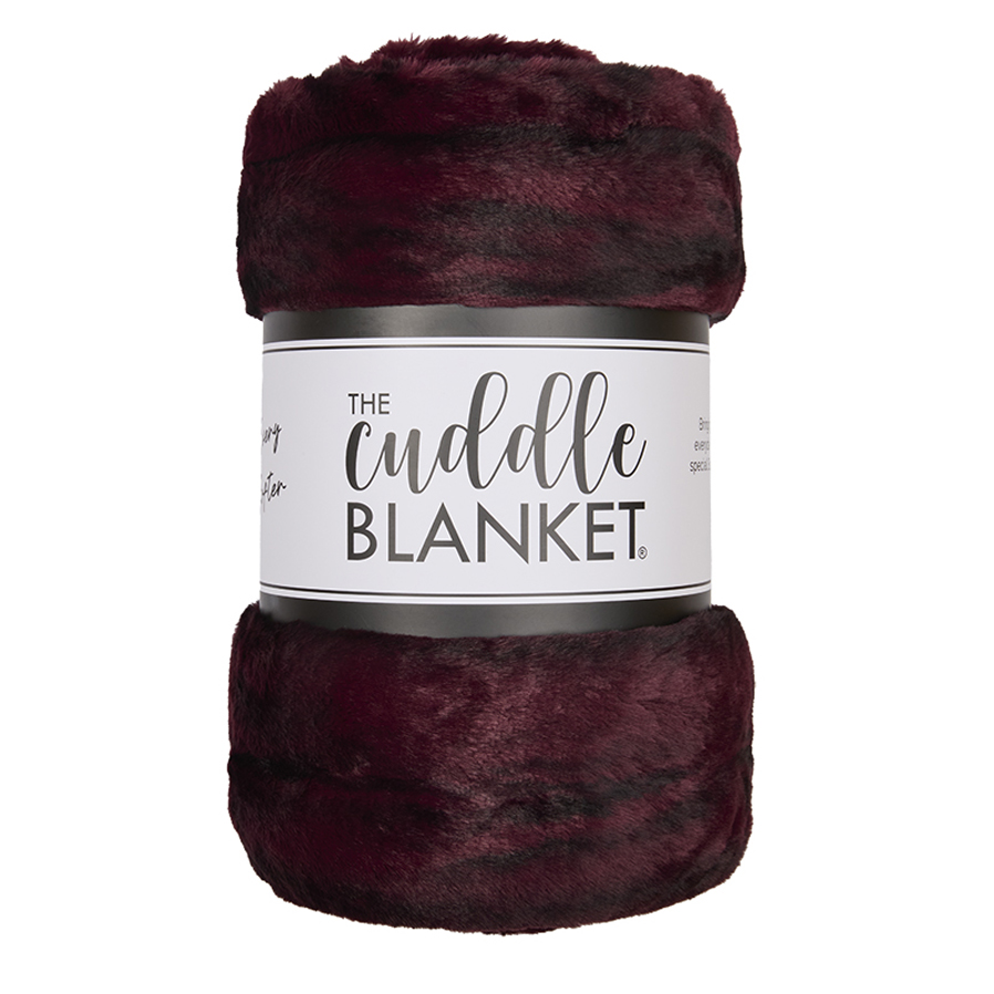 Deluxe 60" x 90" Luxe Cuddle&reg; Blanket Milan Enzo Cherry Cola